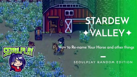 stardew valley change horse name|Horse .